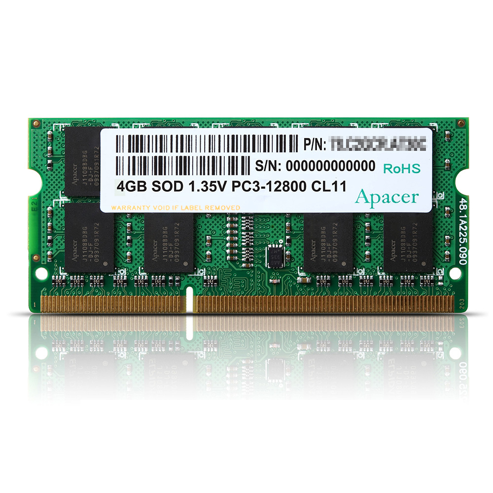 宇瞻Apacer NB DDR3L 1600 512x8 4GB RP 筆電用記憶體