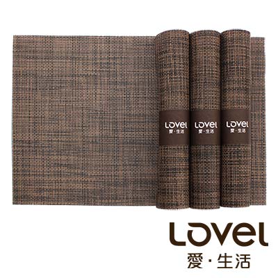 LOVEL 歐美風手作編織感餐墊-卡布奇諾(4入組)