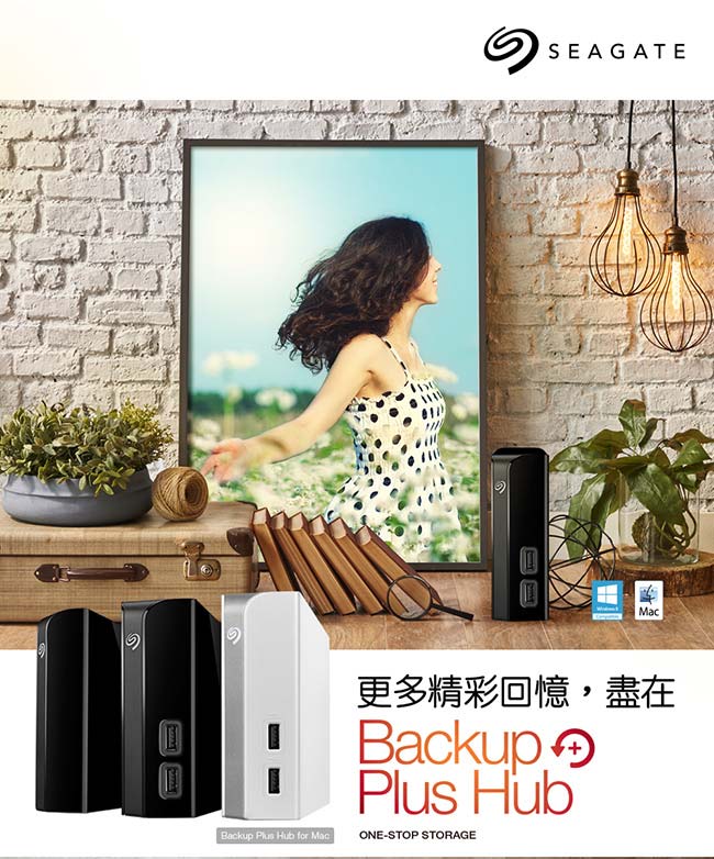 Seagate Backup Plus Hub Desktop 3.5吋 8TB 外接硬碟