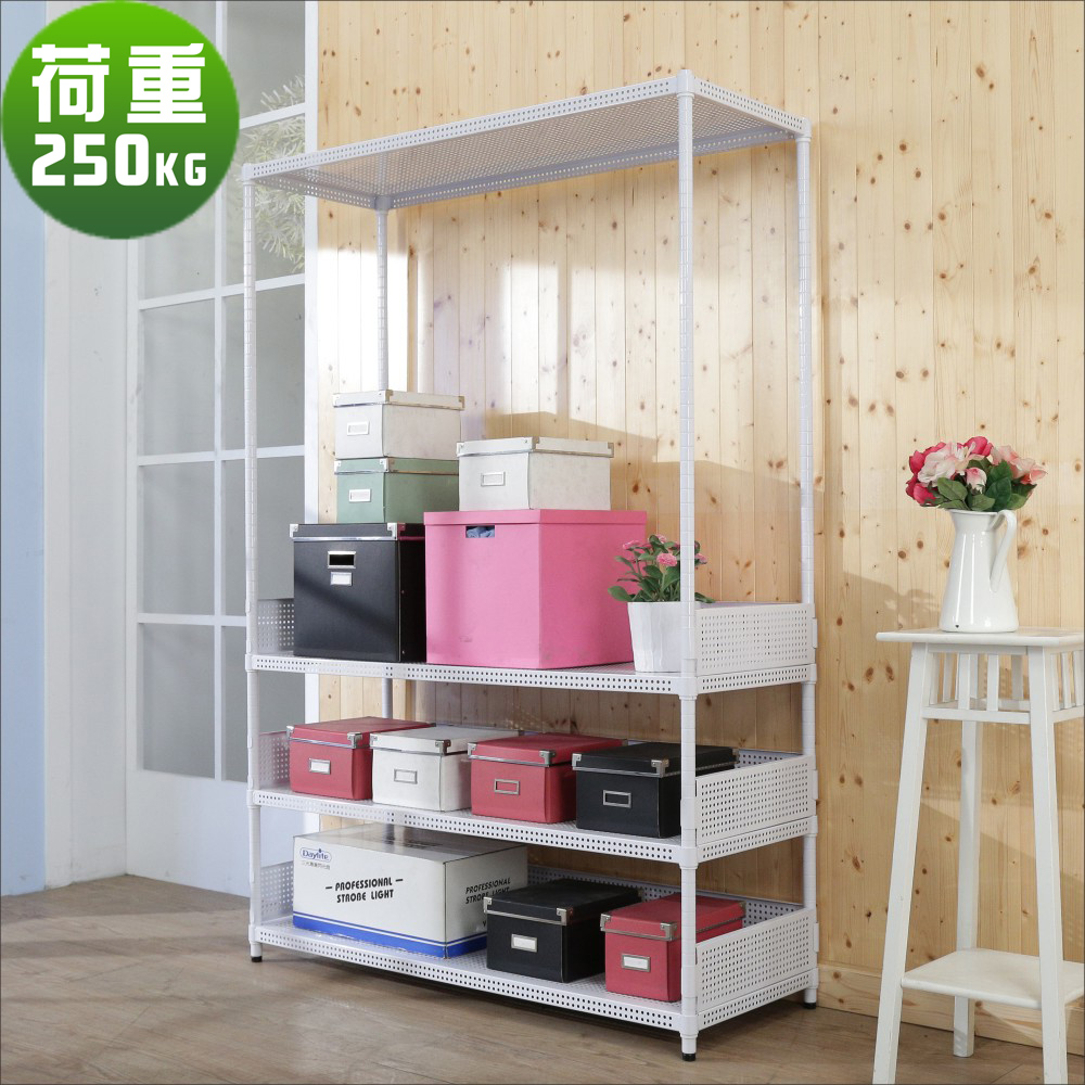 BuyJM洞洞板120x45x180cm耐重四層置物架+3組圍欄-DIY