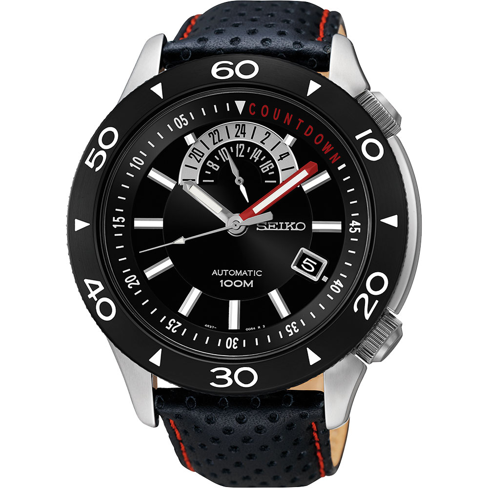 SEIKO 4R37絕地爭霸時尚機械腕錶(SSA185J)-黑/45mm
