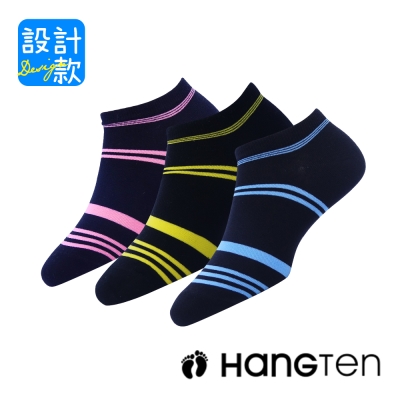 HANG TEN  設計款 炫彩繽紛線條襪6雙入組(HT-A21006)