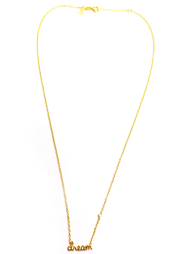 Shy by SE DREAM 心想事成 文字金項鍊 14KGF 鑲1.5分鑽石