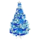 台製6尺(180cm)豪華版冰藍色聖誕樹(銀藍系配件組)(不含燈) product thumbnail 1