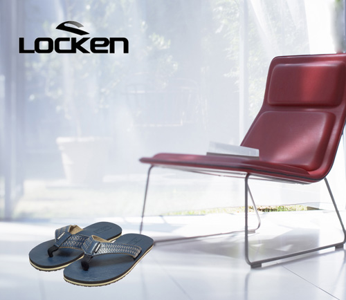 LocKen 獨特設計民族風鋸齒紋人字夾腳拖涼鞋(咖啡色)