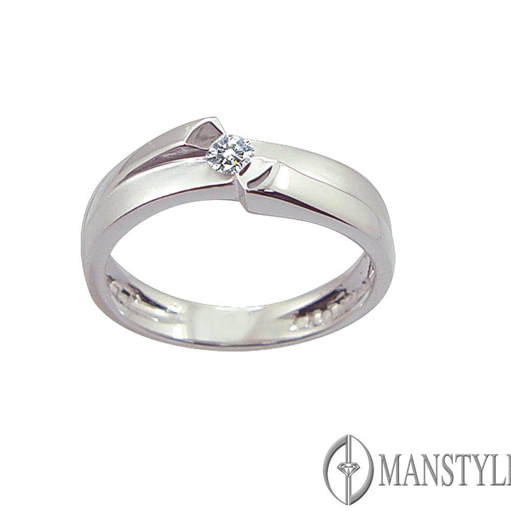 MANSTYLE「愛的呼喚」0.10ct 八心八箭鑽戒-B款