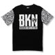 NBA-布魯克林籃網隊斑紋拼接短袖T恤-黑白(男) product thumbnail 1