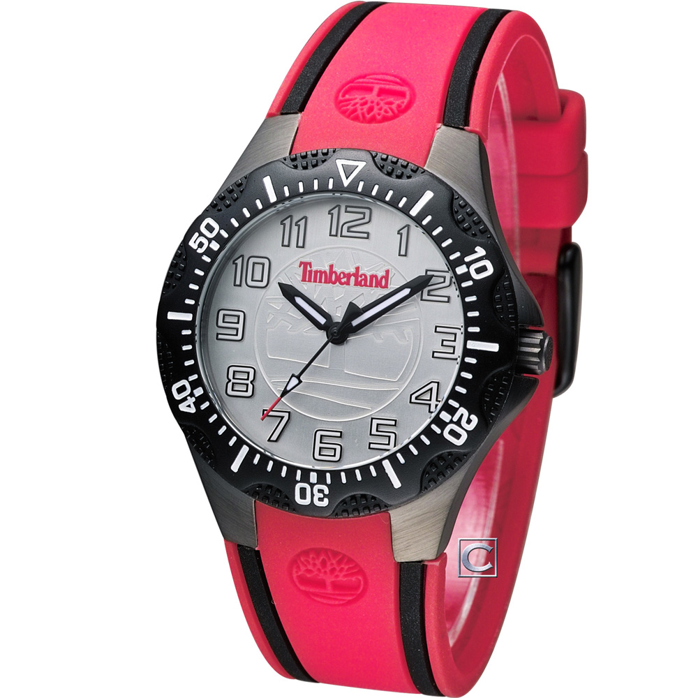 Timberland 個性女孩潮流腕錶-紅/38mm