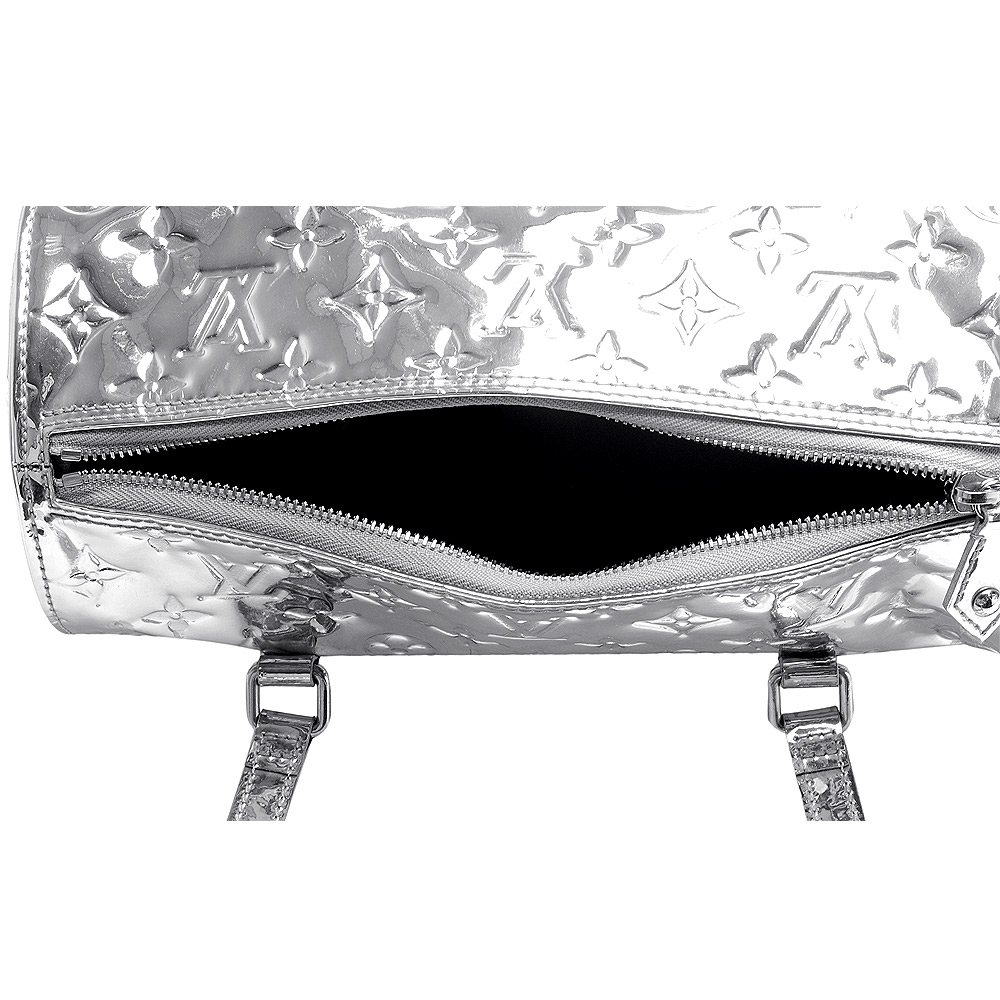 LOUIS VUITTON Monogram Miroir Papillon Hand Bag Silver M95269 LV