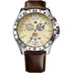 TOMMY HILFIGER 旗鑑GMT 雙時區時尚腕錶-黃x咖啡/46mm product thumbnail 1