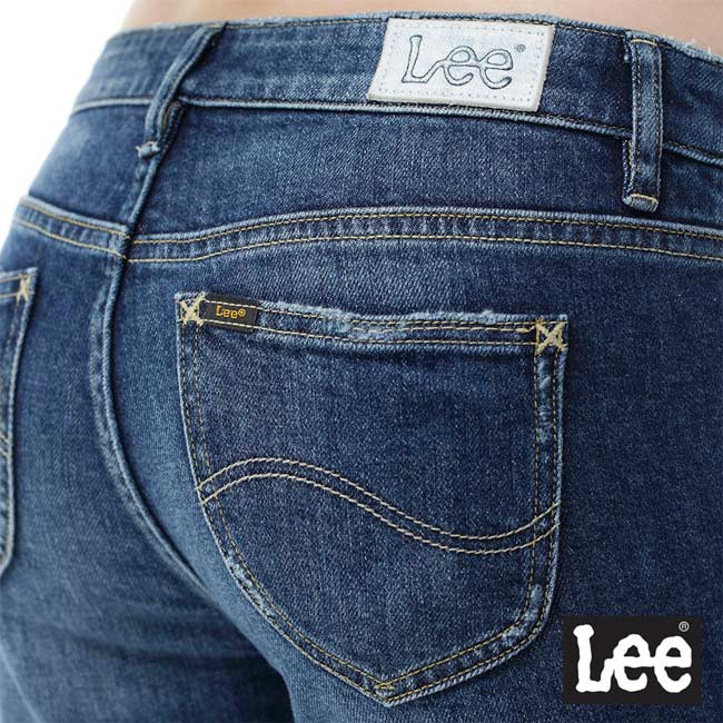 Lee 牛仔褲 433高腰合身窄腳牛仔褲- 女款