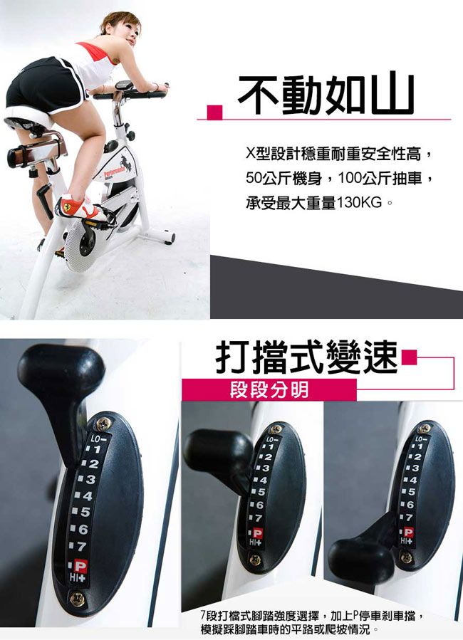 【 X-BIKE 晨昌】雙向飛輪競賽車NEW 70700(白色)+踏頻器+運動實境課程