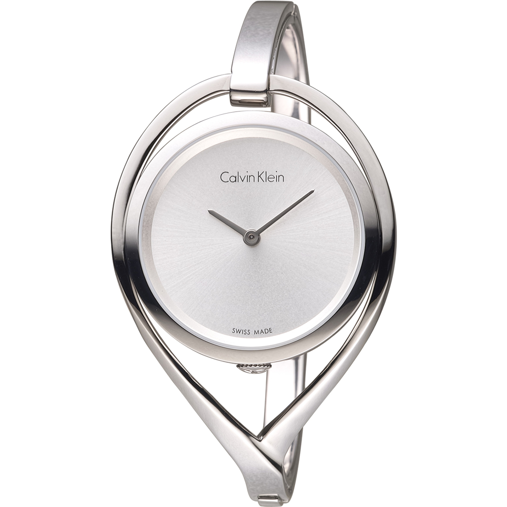 Calvin Klein  light 精巧系列 復刻回憶時尚腕錶-銀色/33mm(M)
