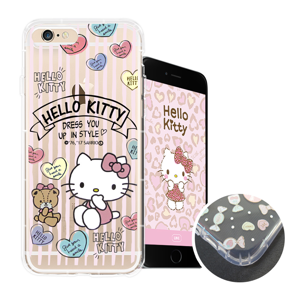 HELLO KITTY iPhone 6s Plus 5.5吋 氣墊空壓殼(愛心)