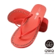 QWQ夾拖的創意(女) - 慛燦面鑽 6cm夾腳拖鞋 - 搖滾紅 product thumbnail 1
