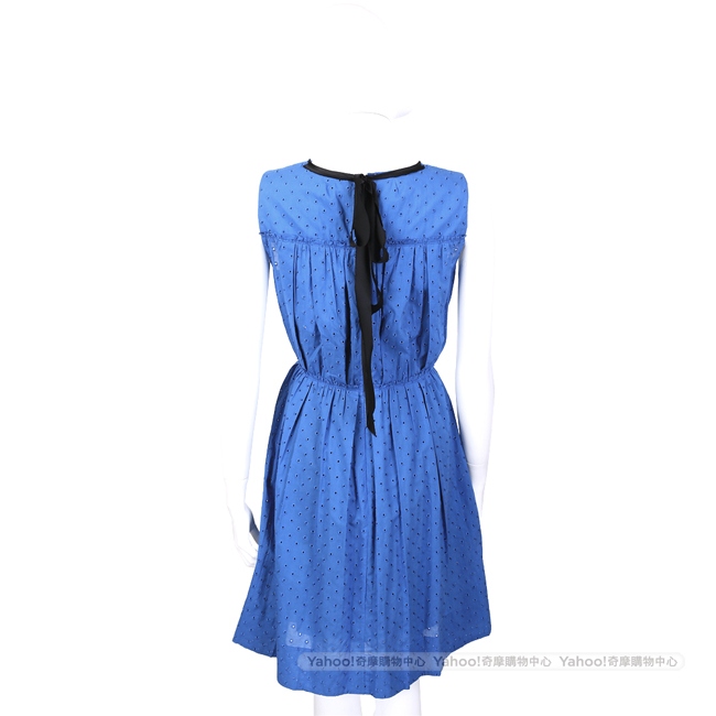 Marc Jacobs 藍色洞洞設計頸後綁帶無袖洋裝
