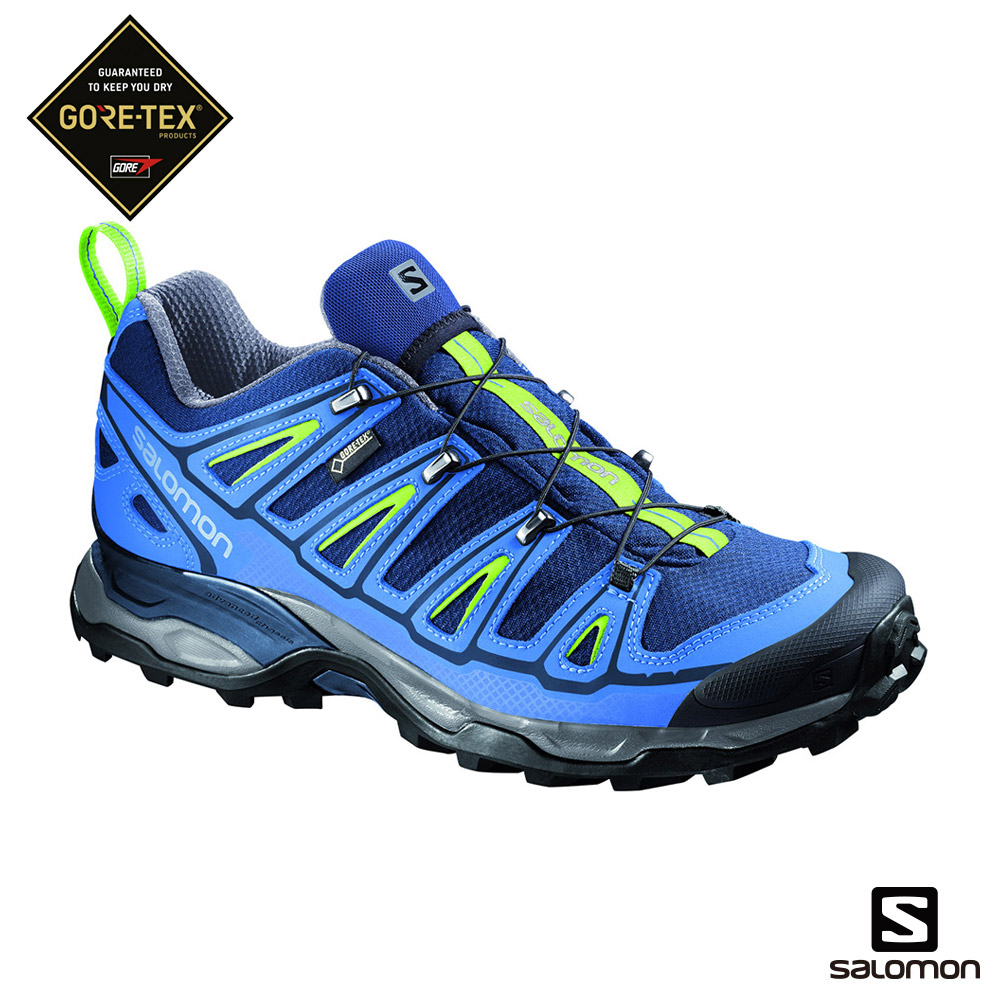 Salomon 登山鞋 低筒 GORETEX 防水 男 X ULTRA 2 藍