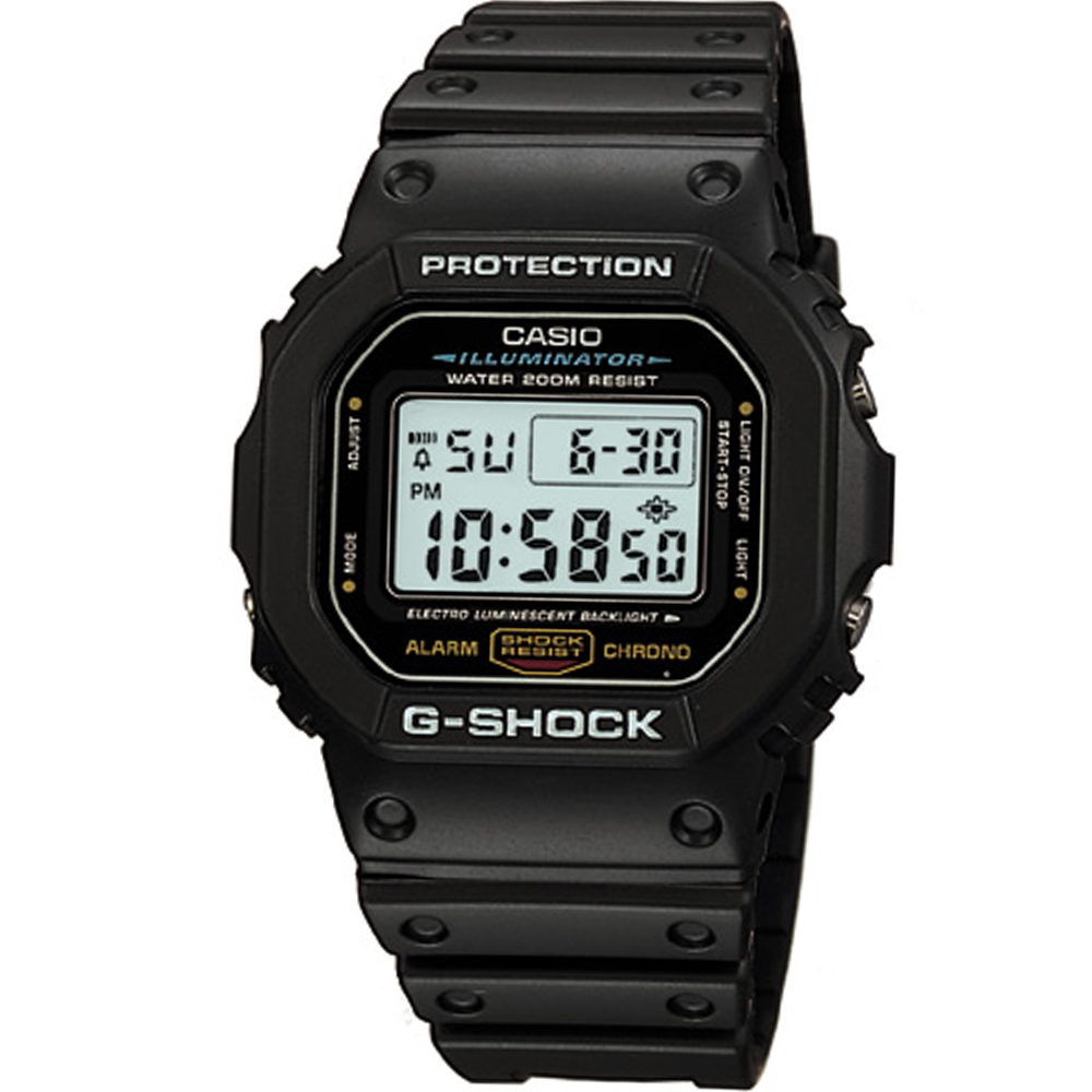 G-SHOCK 經典系列方形運動錶(DW-5600E-1)-42.8mm