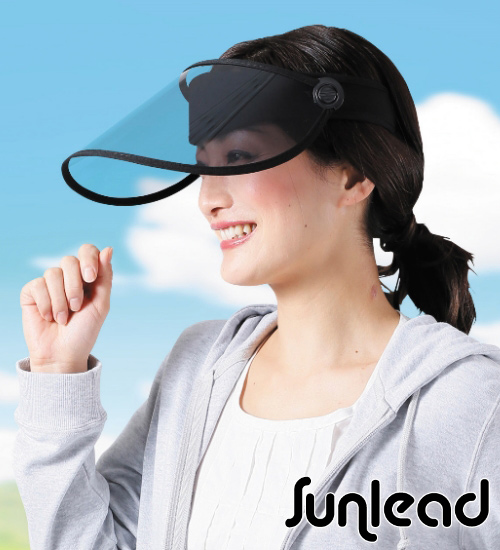 Sunlead 防曬護臉款。透明長帽簷涼感效果遮陽帽/中空帽