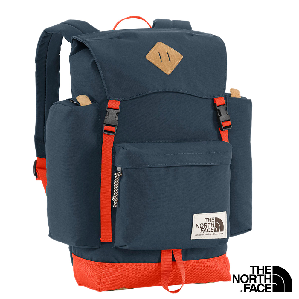 The North Face RUCKSACK 20L 復古風格雙肩背包 墨藍/錫安橘