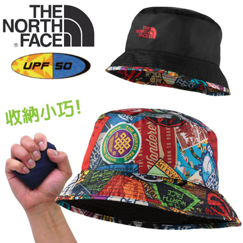 【美國 The North Face】新款 SUN 雙面漁夫帽_街頭藝術/黑 N