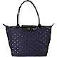 LONGCHAMP Le pliage 星星印花漆皮長提把水餃包(L/深藍色) product thumbnail 1