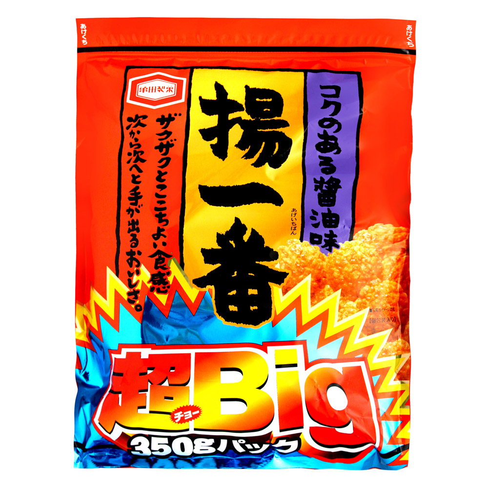 龜田 超大包揚一番醬油米果(350g)