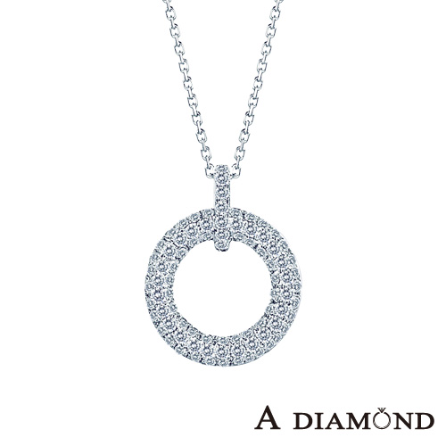 A Diamond 亞立詩鑽石 Circle 0.34克拉 復古奢華鑽項鍊