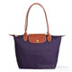 LONGCHAMP 經典Le Pliage摺疊款長把水餃包(小.紫) product thumbnail 1