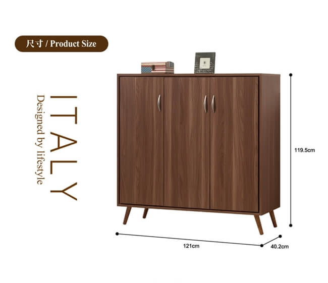 日本直人木業-ITALY淺胡桃121CM鞋櫃(121x40.2x119.5cm)