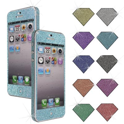 CASE4U iPhone5/5S 閃亮粉鑽螢幕機身保護貼(含機身邊條)