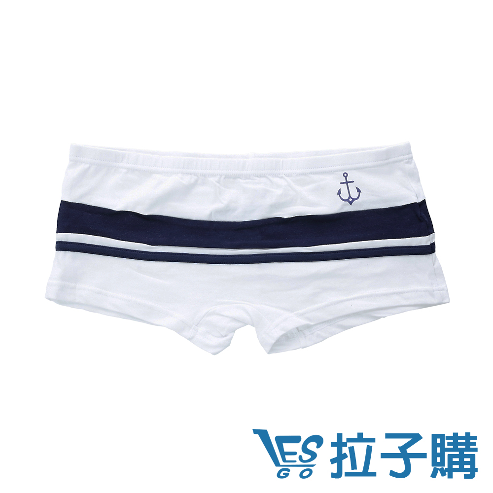 內褲 Navy.L海軍平口條紋內褲 LESGO內褲 (白色)