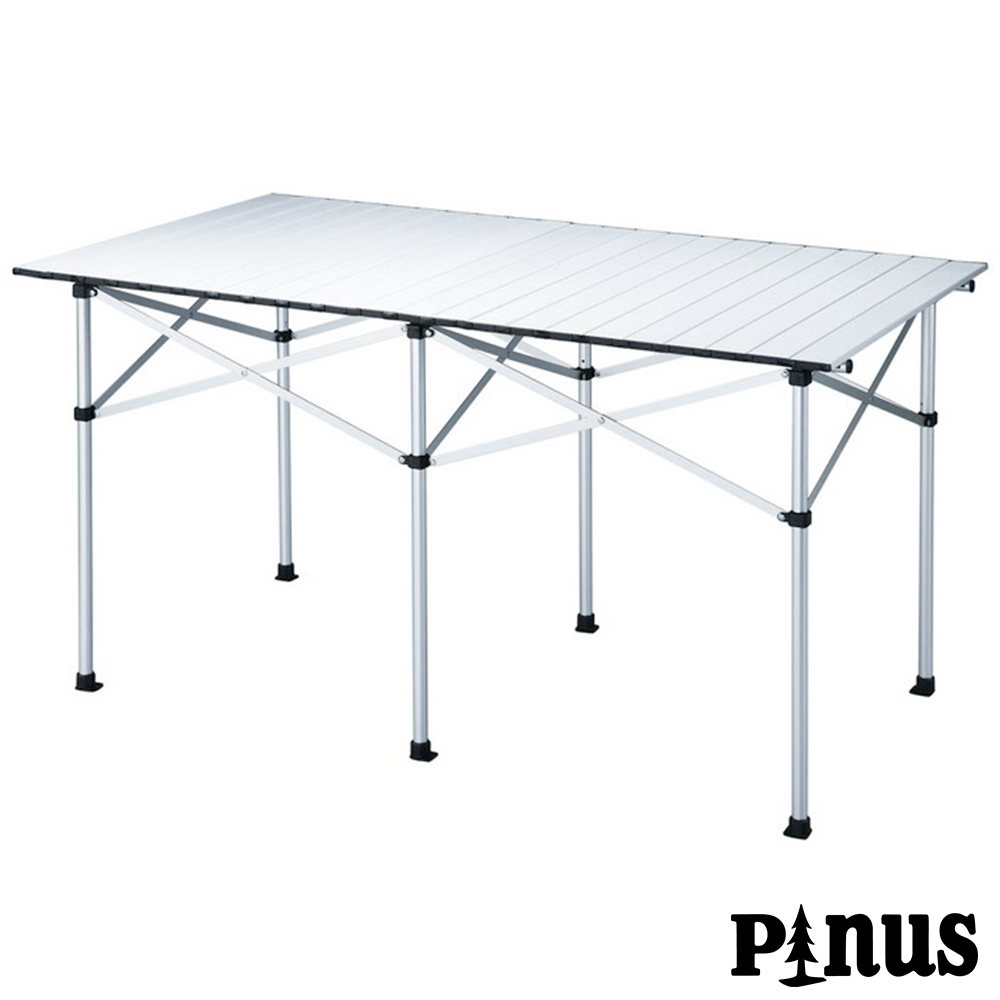 【Pinus】 6人份 加長型鋁合金蛋捲桌/折疊桌 P12718
