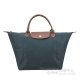 Longchamp 經典Le Pliage系列戰馬摺疊短把水餃包(中/槍銅) product thumbnail 1