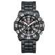 LUMINOX 雷明時海豹部隊超輕量鍊帶三眼計時腕錶-黑x白時標/44mm product thumbnail 1