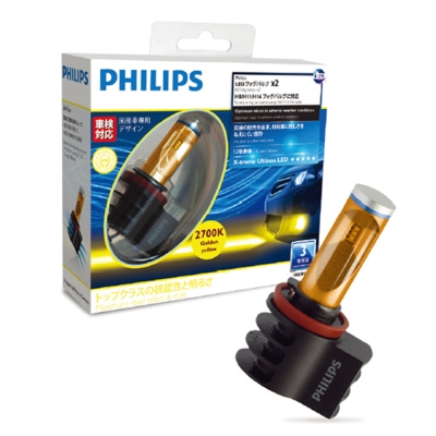 PHILIPS 飛利浦超晶亮LED霧燈2700K黃金光(H8/H11/H16)公司貨