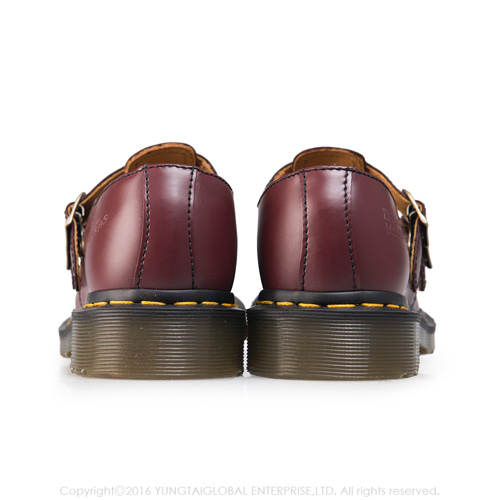 Dr.Martens-經典8065MARY JANE橫帶雙扣瑪莉珍鞋-酒紅色