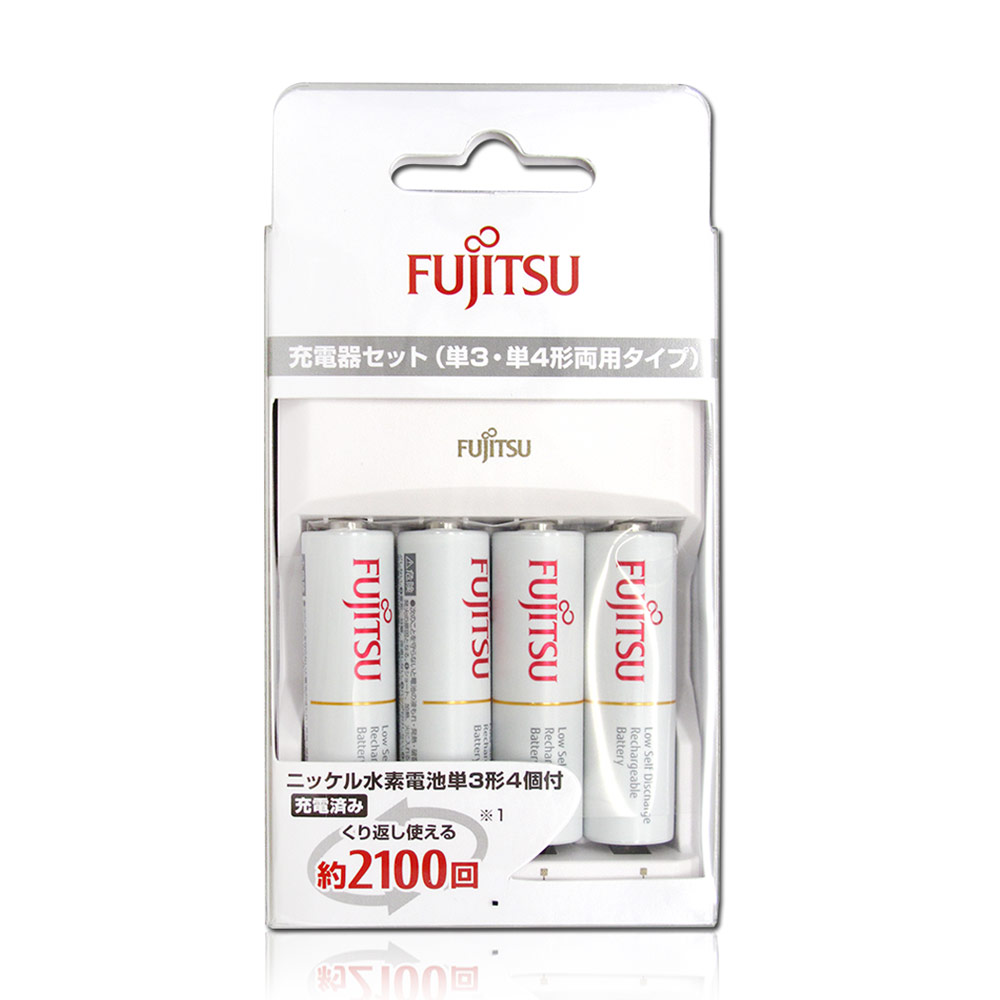 Fujitsu 富士通 急速充電組(含3號4入低自放充電池)
