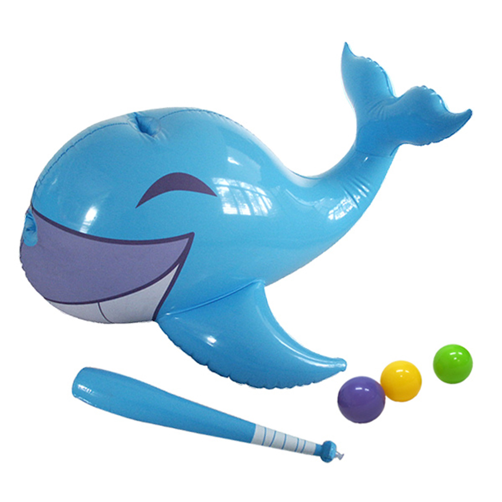 美國品牌【Bestway】49X37X24互動動物充氣擊球器-鯨魚