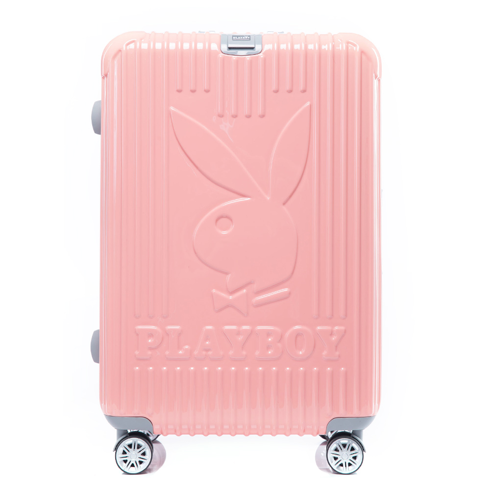PLAYBOY- Bright 系列 26吋旅行箱-珊瑚粉