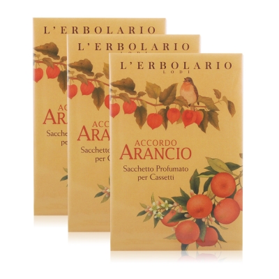 L-ERBOLARIO 蕾莉歐 橙香柑橘香氛芳香包(抽屜用)X3