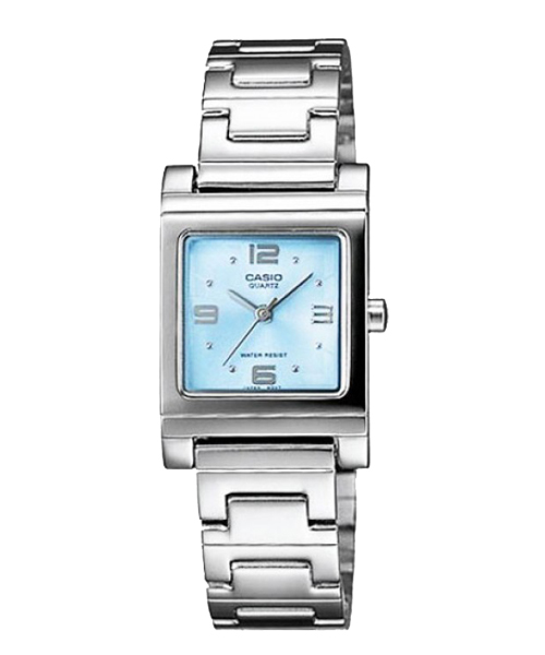 CASIO 知性神采氣質型女錶腕(LTP-1237D-2A)-水藍