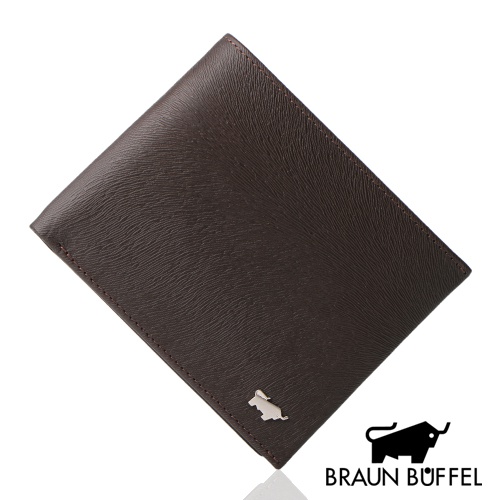 BRAUN BUFFEL - 提貝里烏斯系列4卡零錢袋皮夾 - 咖啡色