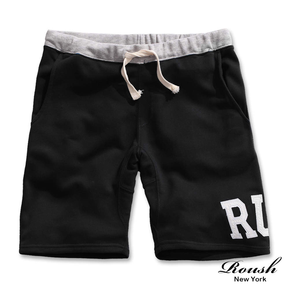 ROUSH RUH 貼布設計水洗棉質短褲(3色)