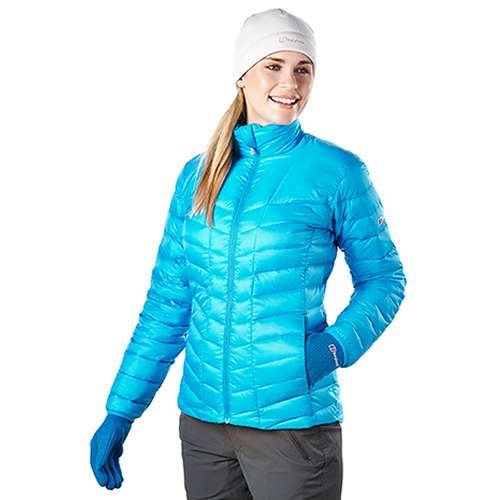 【Berghaus 貝豪斯】女款抗風防潑水羽絨外套F22F05-藍