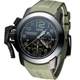 GRAHAM 格林漢 Sahara 左冠計時機械腕錶-黑x軍綠/47mm product thumbnail 1
