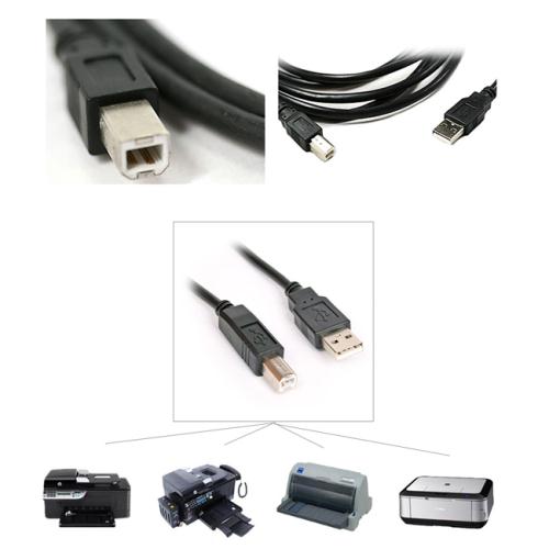 Bravo-u USB 2.0 傳真機印表機連接線/A公對B公-黑色(1.5米) 兩入組