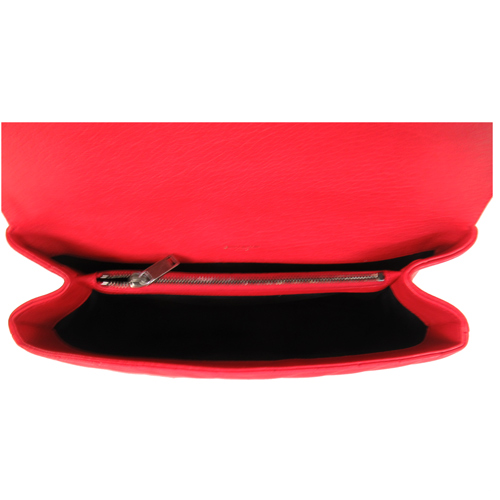 YSL MONOGRAM系列復古金屬LOGO羊皮學院手提/肩背包(大/紅)