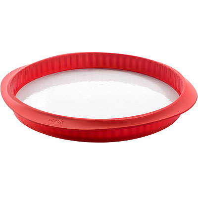 LEKUE 淺蛋糕環+瓷盤(紅28cm)
