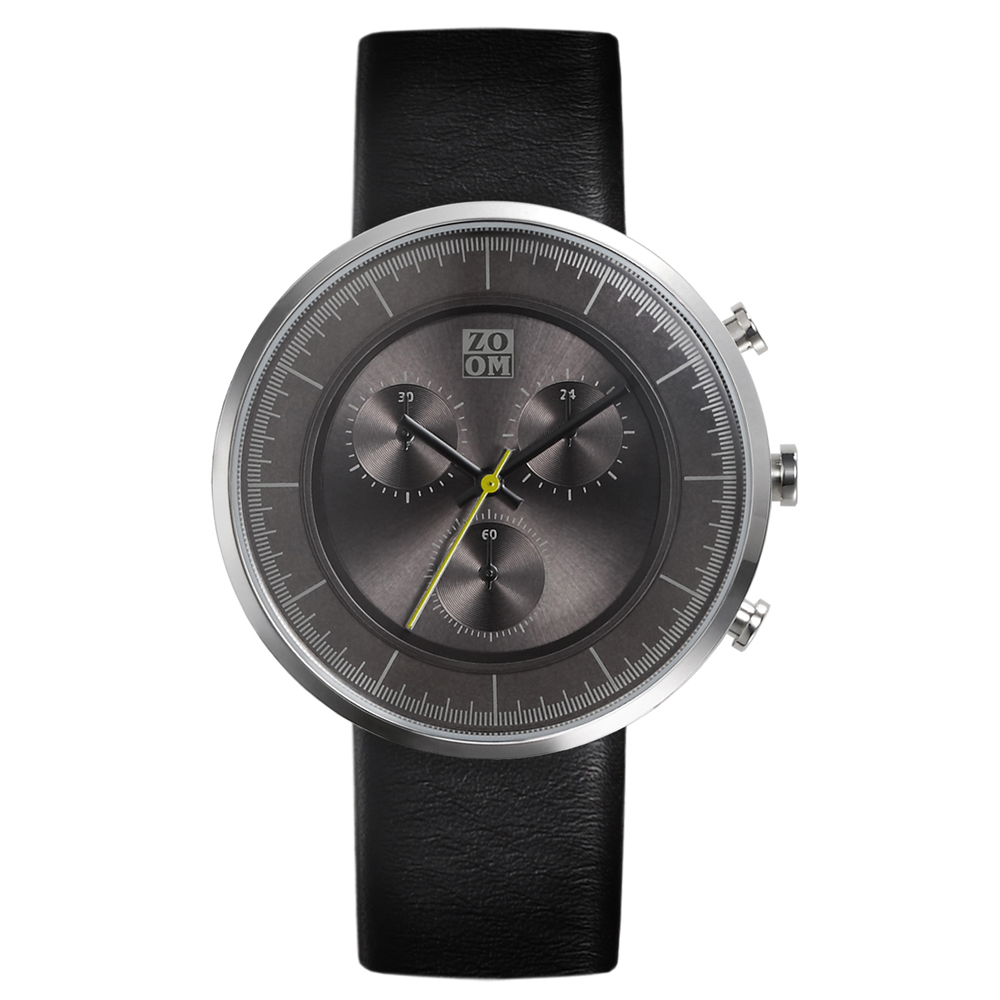 ZOOM -OUTSET 精悍雅仕計時腕錶-黑/44mm